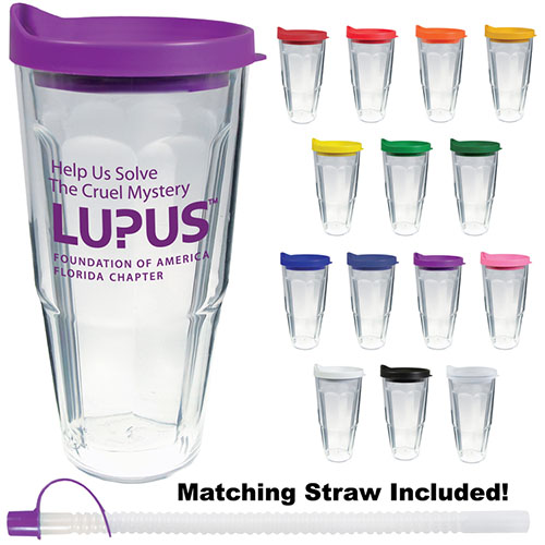 24 oz Screen Print thermal travel tumbler